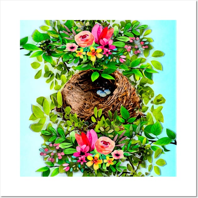 Bird Nest Wall Art by KC Morcom aka KCM Gems n Bling aka KCM Inspirations